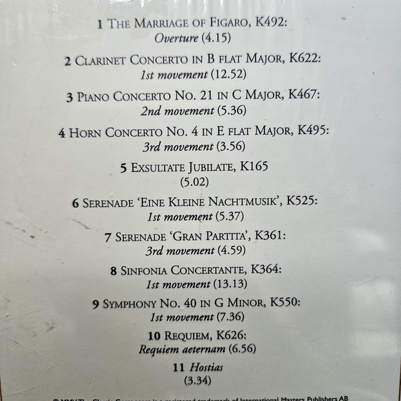 MOZART Musical Masterpieces CD The Classic Composers Collection - Picture 3 of 6